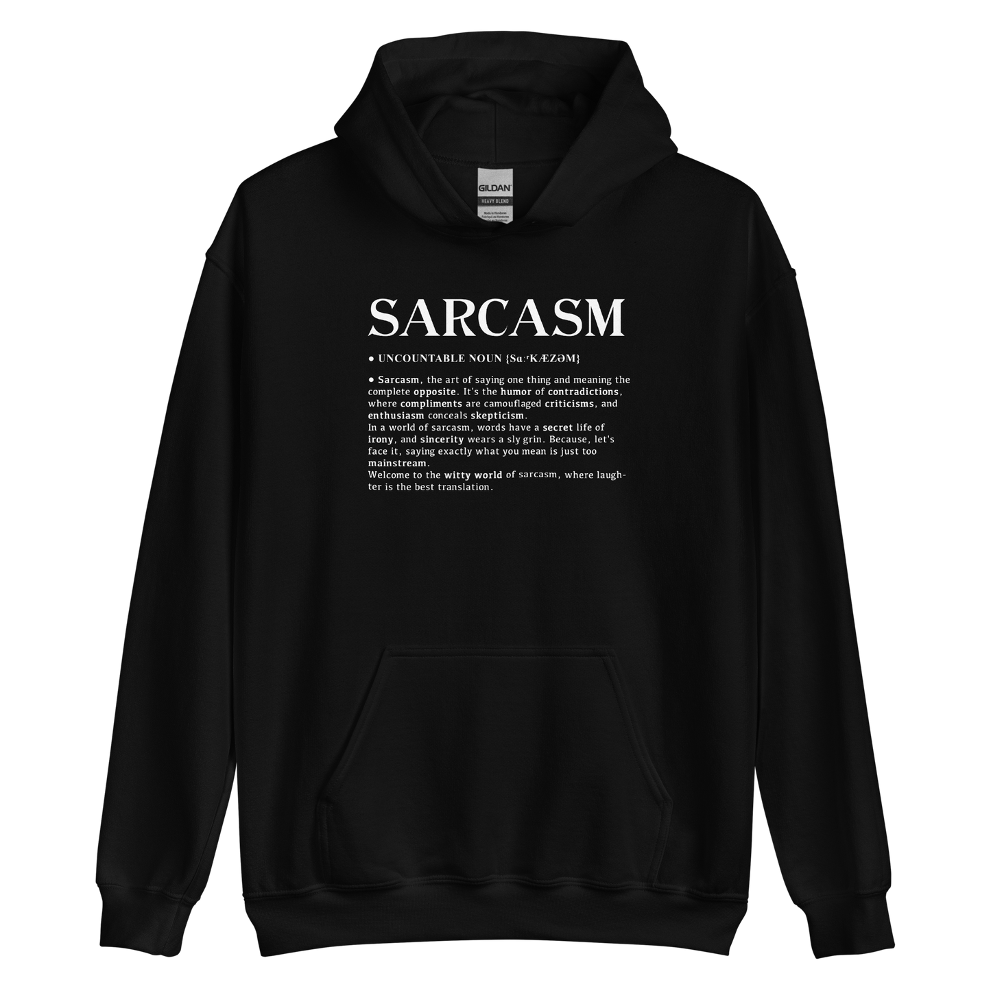 Sarcasm Enthusiast hoodie